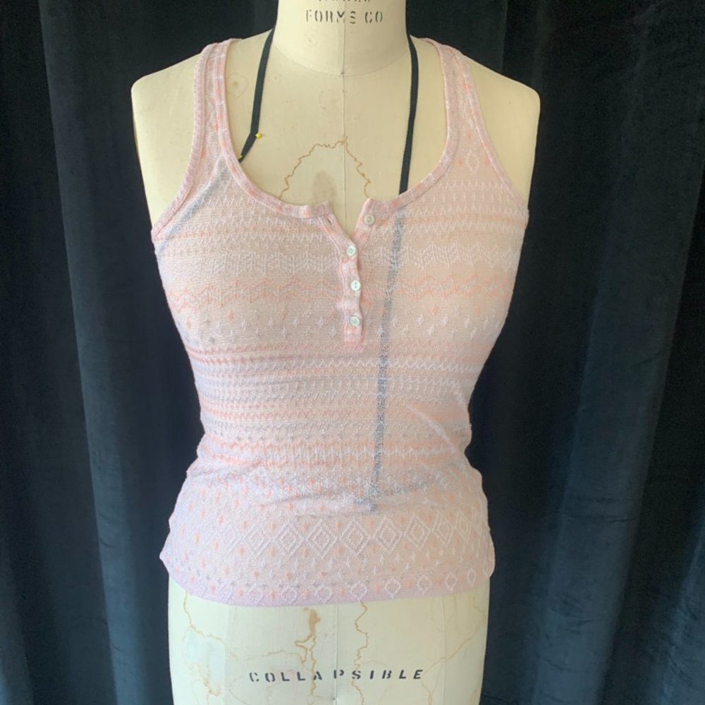Sheer Pink Pattern Shirt